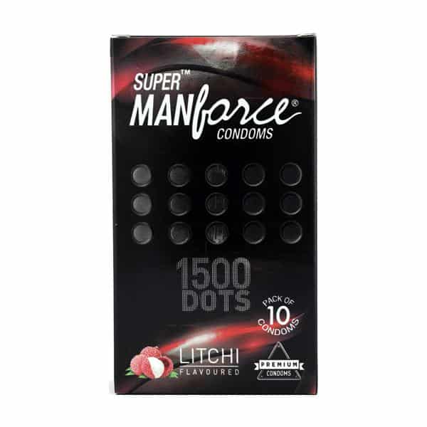 Manforce 1500 Dots and Litchi Flavoured Condom 10's Pack