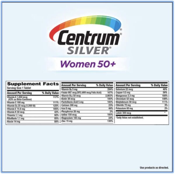 Centrum Silver Womens 50 Plus Multivitamin