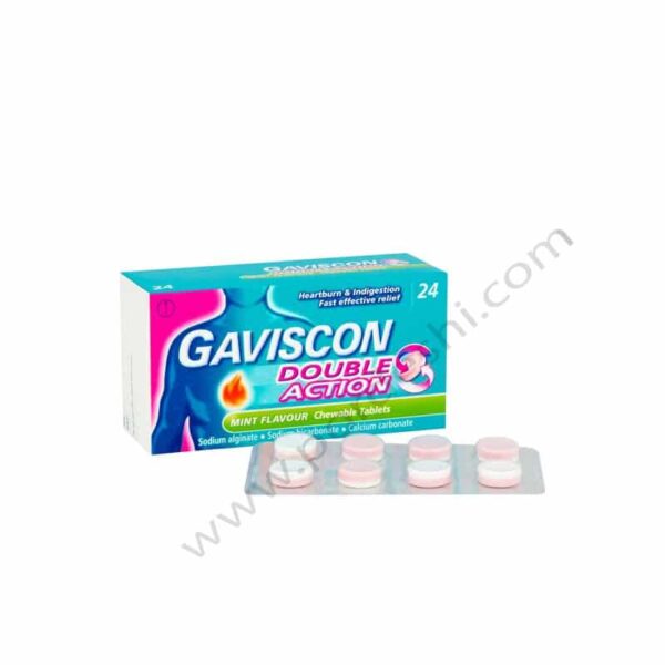 Gaviscon double action mint flavour chewable tablets Online