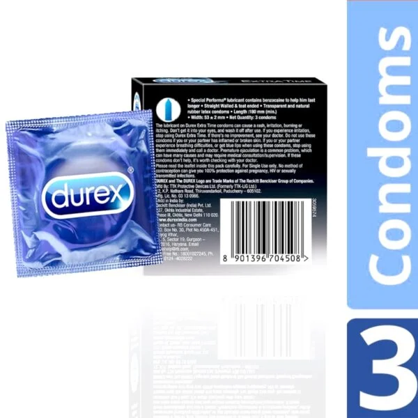 Durex Extra Time Condoms 3 pcs price in BD (pordeshi.com)