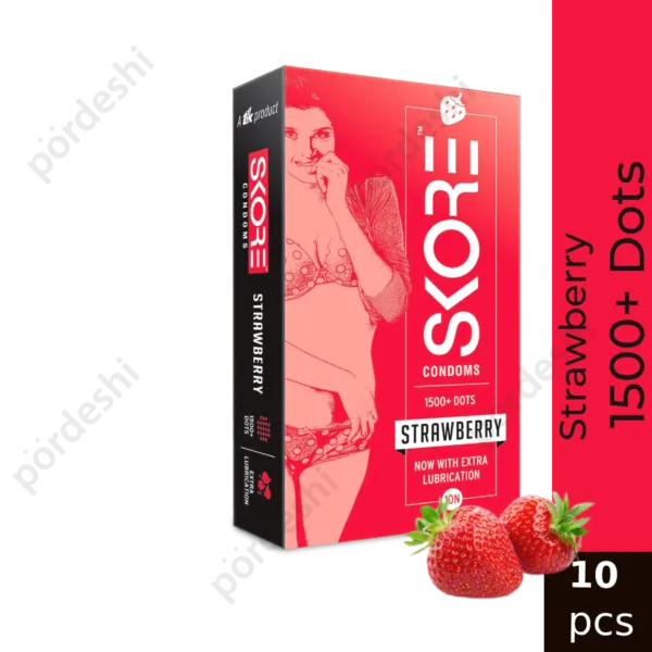 Skore Strawberry 1500 Dots Condom price in Bangladesh