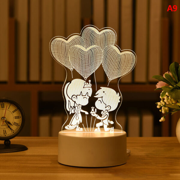 3D Plate LED Lamp Creative Night Lights