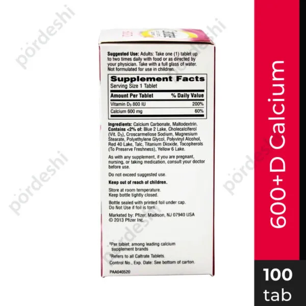 Caltrate 600+D Calcium price in BD
