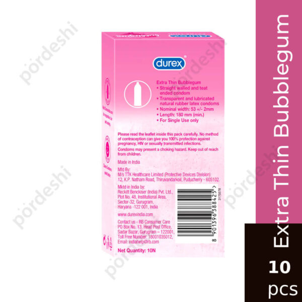 Durex Extra Thin Bubblegum Condoms price BD