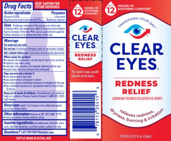 Clear Eyes Redness Relief Eye Drops - Image 2