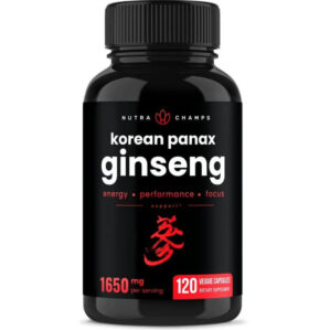 NutraChamps Korean Red Panax Ginseng Supplement 120 Capsules