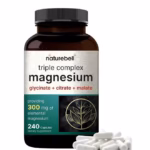 NatureBell Triple Complex Magnesium (240 Capsules) | Magnesium Glycinate 500mg with Citrate & Malate in bd