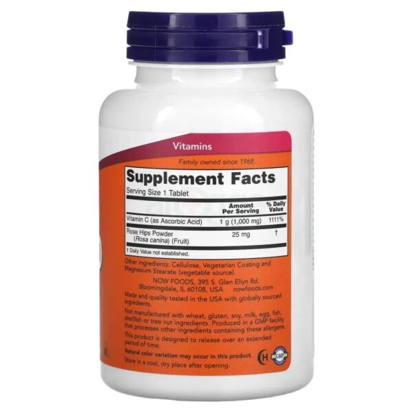 Now Foods Vitamin C-1000 – 100 Veg Capsules - Image 3