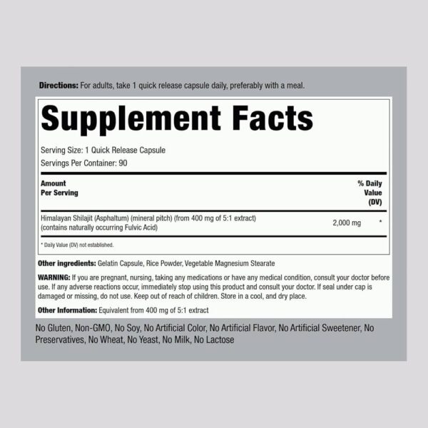 Piping Rock Shilajit 2000mg - Image 3