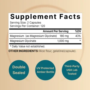NatureBell Magnesium Glycinate 1000mg bd