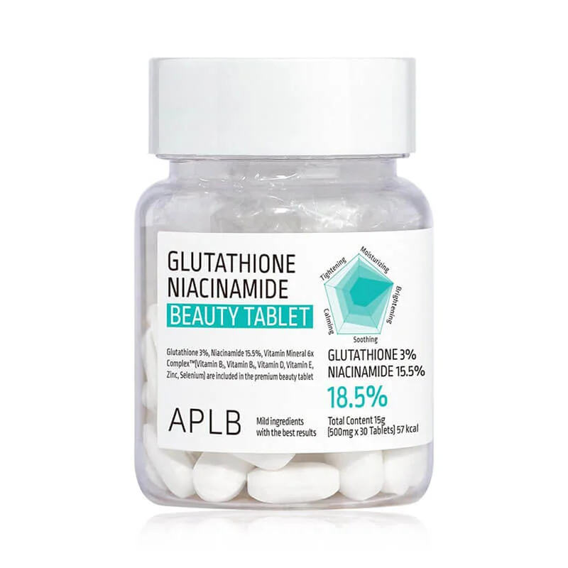 APLB-Glutathione-Niacinamide-Beauty-Tablet-500mg-30Ct-3in Bangladesh APLB Glutathione Niacinamide Beauty Tablet - Image 1