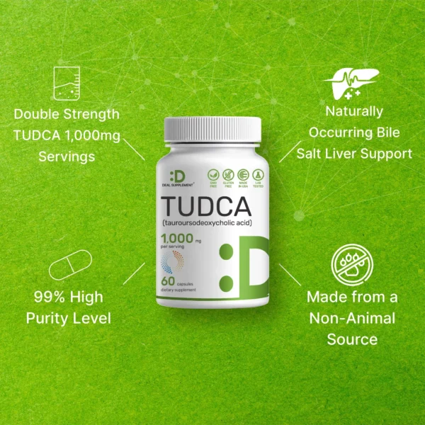 Deal Supplement TUDCA 1000mg, 60 Capsules - Image 2