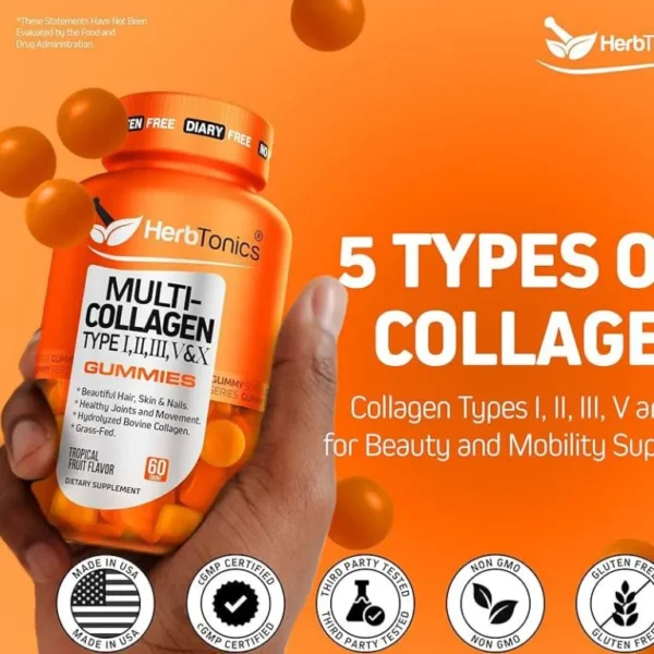 HerbTonics Multi Collagen Type 1,2,3,5 & 10 - Image 2