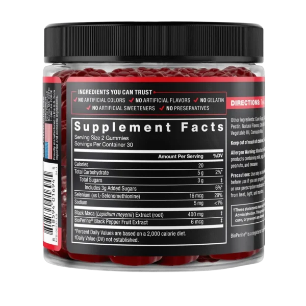 Force Factor Black Maca – 60 Gummies - Image 3