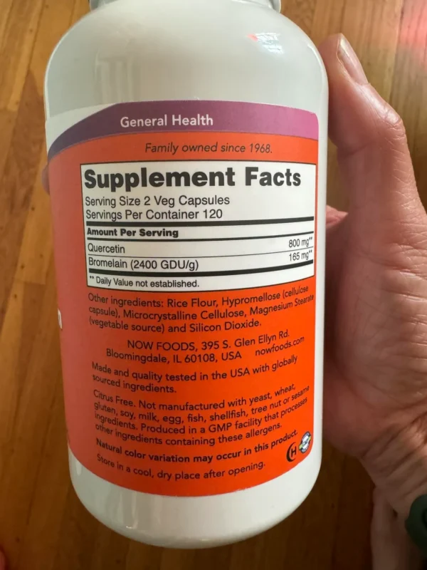 Now Quercetin with Bromelain - Image 2