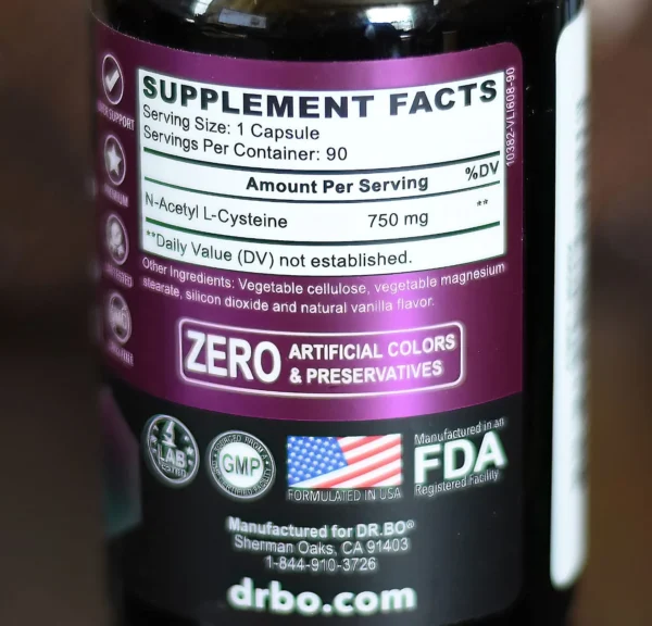 dr.bo NAC (750 mg) – 90 capsules - Image 3