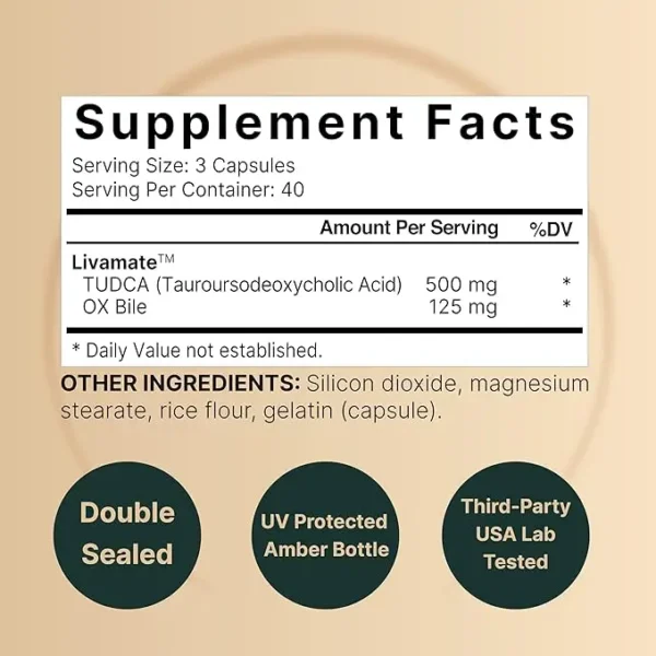 NatureBell TUDCA 500mg with OX Bile - Image 2