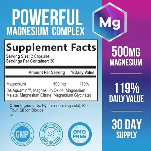 Nature’s Nutrition High Absorption Magnesium Complex - Image 3