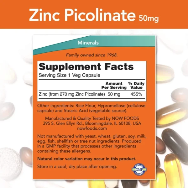 Now Zinc Picolinate (50 mg) - Image 2
